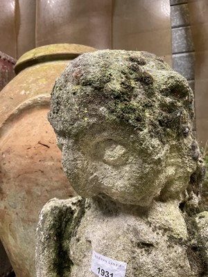 Lot 1931 - 19th century carved stone owl