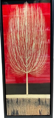 Lot 5 - Nakisa Seika (b. 1974) mixed media 'Silent Grove Sunset Skies IV', 3/5, 60cm x 152cm