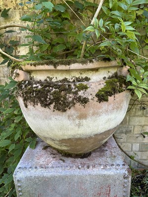 Lot 1937 - Compton Pottery style Gertrude Jekyll designed garden pot, 63cm diameter x 48cm high