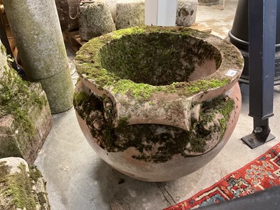 Lot 1937 - Compton Pottery style Gertrude Jekyll designed garden pot, 63cm diameter x 48cm high