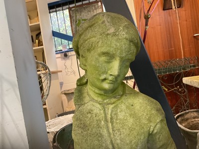 Lot 1944 - 18th century carved marble figure of a standing Renaissance style male, 92cm high