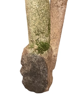 Lot 1963 - Two Cornish granite gate posts, one 103cm high
