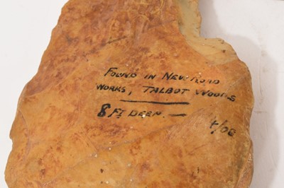 Lot 870 - Lower Palaeolithic hand axe, with pen inscription
