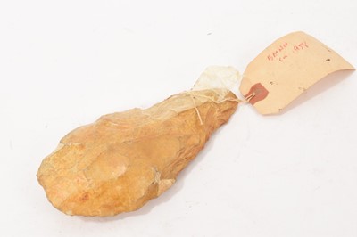 Lot 870 - Lower Palaeolithic hand axe, with pen inscription