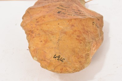 Lot 870 - Lower Palaeolithic hand axe, with pen inscription