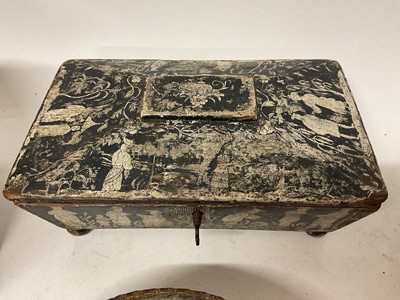 Lot 1885 - Collection of various boxes, the largest a canted Chinese lacquer tea caddy, 16cm wide. (7)