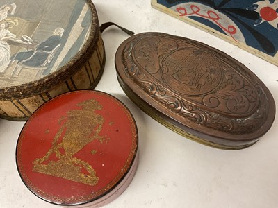 Lot 1885 - Collection of various boxes, the largest a canted Chinese lacquer tea caddy, 16cm wide. (7)