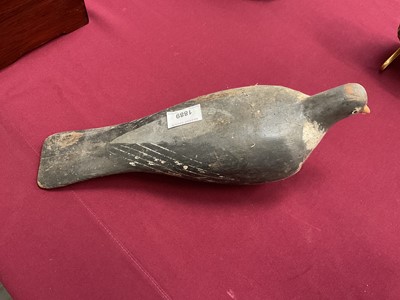 Lot 1889 - Assorted works of art including a decoy pigeon