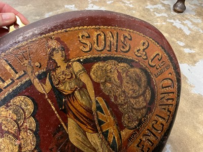 Lot 1893 - Early 20th century advertising plaque, emblazoned with printed emblem for the engineering firm Marshall Sons & Co of Gainsborough, manufactures of traction engines, 46cm wide