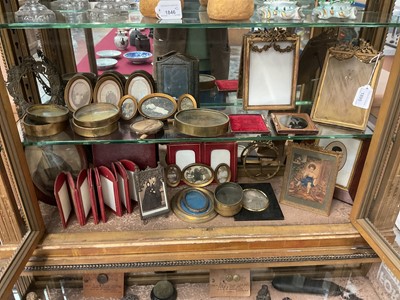 Lot 1895 - Collection of 19th century portrait miniatures, gilt metal frames and related items