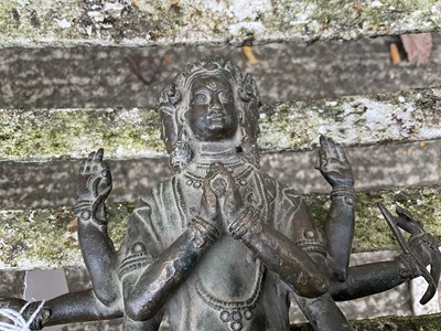 Lot 985 - Early Tibetan bronze figure Yogambara