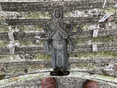 Lot 985 - Early Tibetan bronze figure Yogambara