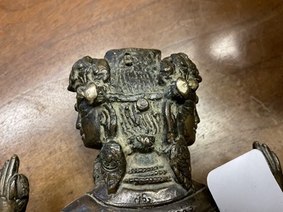 Lot 985 - Early Tibetan bronze figure Yogambara