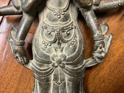 Lot 985 - Early Tibetan bronze figure Yogambara