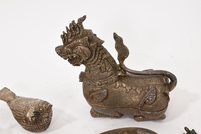 Lot 997 - Tibetan turtle shaped clasp, and various white metal boxes