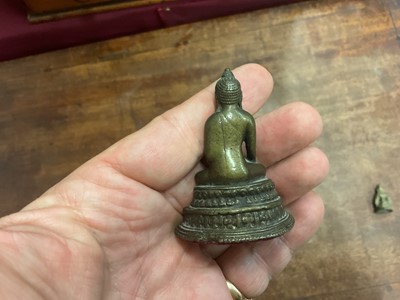 Lot 996 - Five small Tibetan and Indian bronze figures