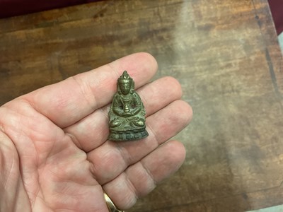 Lot 996 - Five small Tibetan and Indian bronze figures