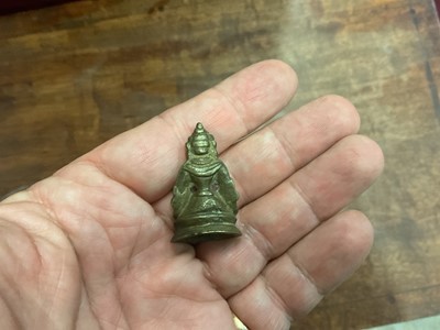 Lot 996 - Five small Tibetan and Indian bronze figures