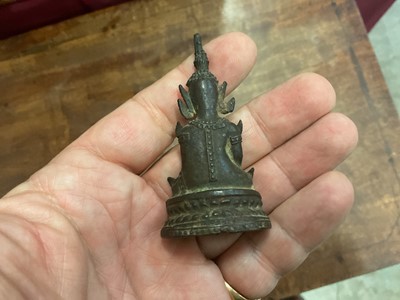 Lot 996 - Five small Tibetan and Indian bronze figures