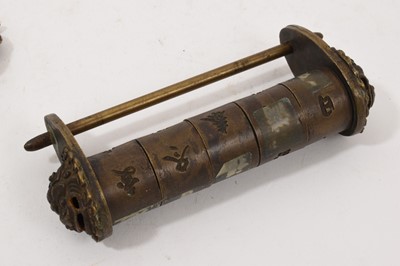 Lot 992 - Chinese lock in the form of a bear, and other locks