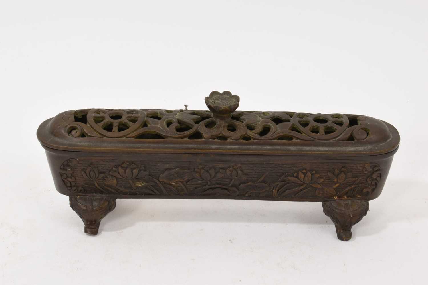 Lot 989 - Chinese bronze rectangular koro and cover