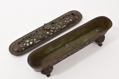 Lot 989 - Chinese bronze rectangular koro and cover