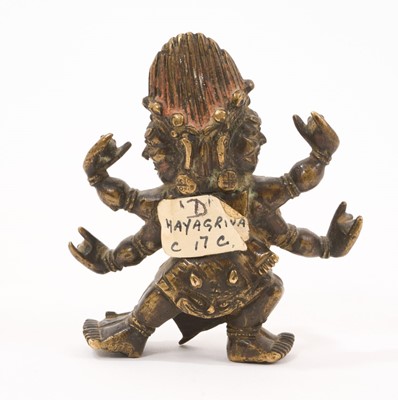 Lot 984 - Early Tibetan bronze figure of Mahakala