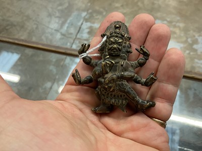 Lot 984 - Early Tibetan bronze figure of Mahakala