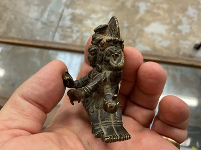 Lot 984 - Early Tibetan bronze figure of Mahakala