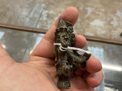 Lot 984 - Early Tibetan bronze figure of Mahakala