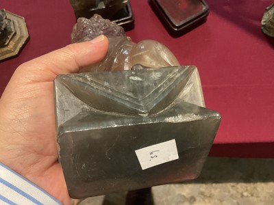 Lot 988 - Pair of Chinese hardstone Dogs of Fo