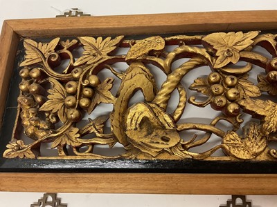 Lot 986 - Collection of Chinese carved and pierced wood panels