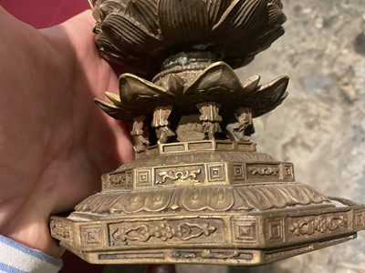 Lot 999 - Pair of Tibetan bronze seated figures