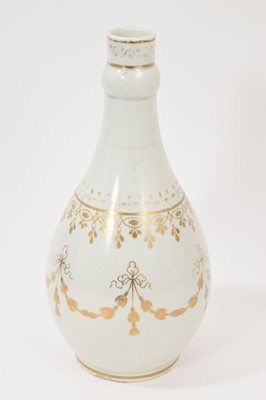 Lot 48 - Worcester water guglet, decorated in gilt, circa 1765