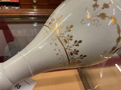 Lot 5003 - Worcester water guglet, decorated in gilt, circa 1765