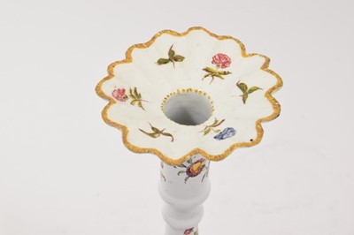 Lot 949 - South Staffordshire enamel taperstick, circa 1770