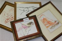 Lot 2439 - Box of Peter Collins's drawings - nude...