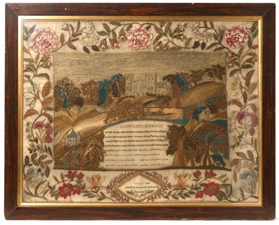 Lot 893 - Rare and particularly fine William IV seminary sampler