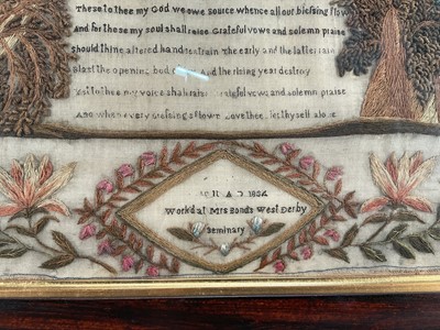 Lot 973 - Rare and particularly fine William IV seminary sampler