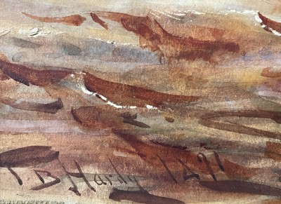 Lot 5266 - Thomas Bush Hardy (1842-1897) watercolour - On the West Coast, signed and dated '91, 24cm x 49cm, in glazed gilt frame