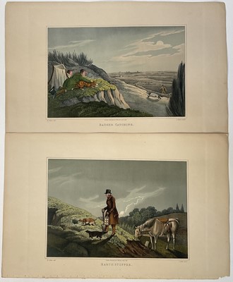 Lot 367 - Two Henry Alken 19th century coloured aquatints - Badger Catching and the Earth Stopper, pub. T. McLean 1820, 19cm x 29cm, unframed