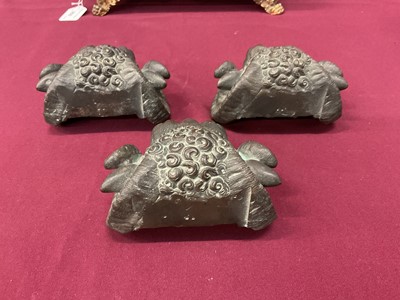 Lot 926 - Three antique bronze furniture mounts