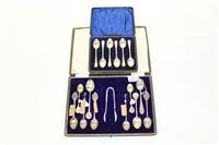 Lot 3560 - Set of six 1930s Silverer golfing teaspoons in...