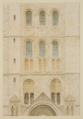 Lot 1118 - *Caroline McAdam Clark (b.1947) watercolour, St James’s Tower, Bury `St Edmunds, signed and dated 1986, 80cm x 58cm, glazed frame