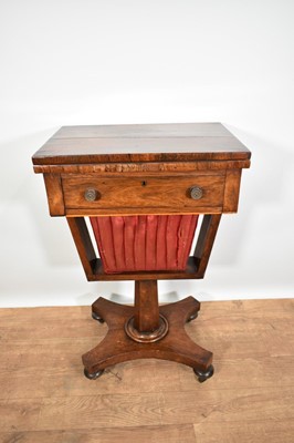 Lot 1457 - George IV rosewood sewing table