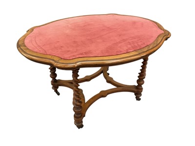 Lot 1354 - Mid-19th century walnut centre table by Howard & Sons