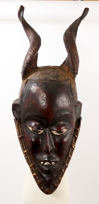 Lot 837 - Antique Ekoi tribal double-headed crest mask, Cameroon / Nigeria