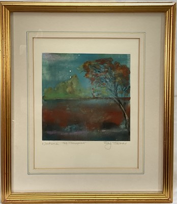Lot 146 - Ray Thomas monoprint, Nocturne, 1994, signed titled and dated, 15cm x 15cm glazed frame