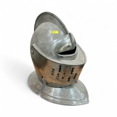 Lot 796 - Reproduction metal medieval style knights helmet.