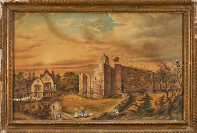 Lot 1339 - D. C. Ferguson, pair of late 19th century watercolours of Colchester scenes: St Botolphs and The Castle, one signed and dated 1881